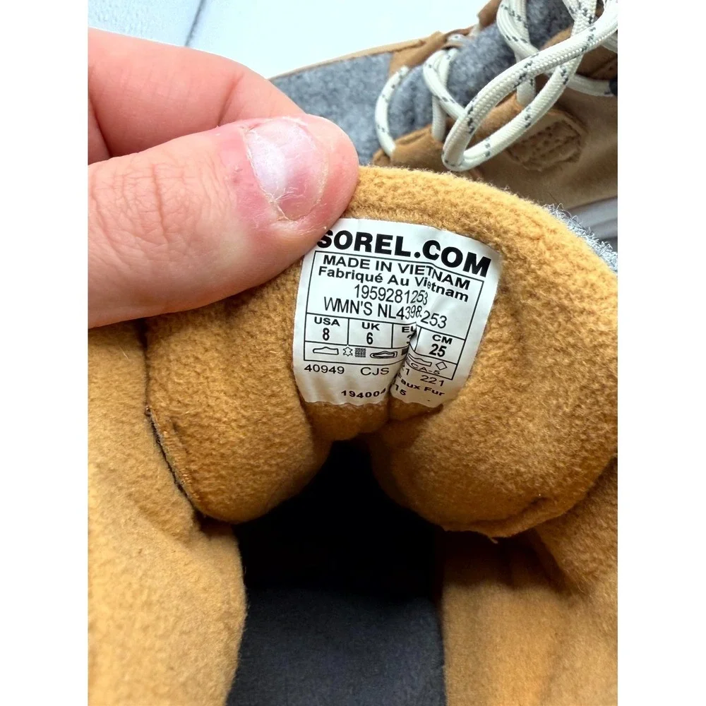 Sorel Kinetic Renegade Caribou Womens 8 Tawny Buff Waterproof Winter Snow‎ Boot